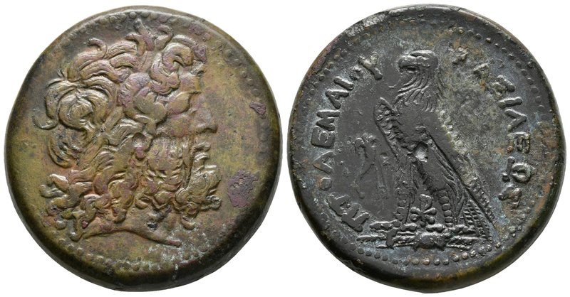 PTOLOMEO III Euergetes. Trióbolo. 246-222 a.C. Alejandría (Egipto). A/ Cabeza di...