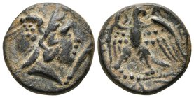 REINO DE MACEDONIA, Perseus. Tetrachalkon. 178-168 a.C. Ceca incierta en Macedonia. A/ Cabeza del héroe Perseo con casco frigio alado a derecha, delan...