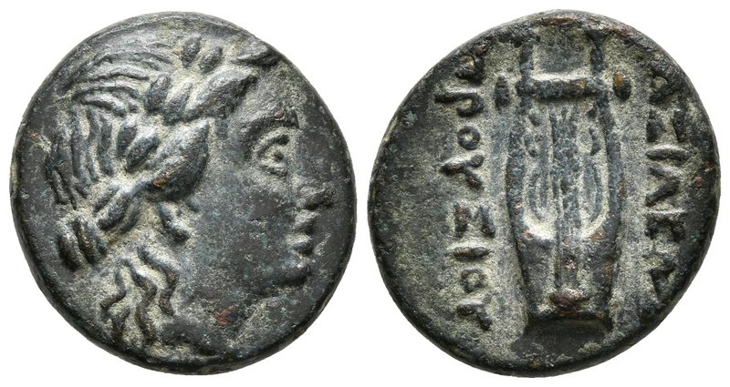 REINO DE BITHYNIA. Prusias I Chloros. Ae19. 230-182 a.C. A/ Cabeza laureada de A...
