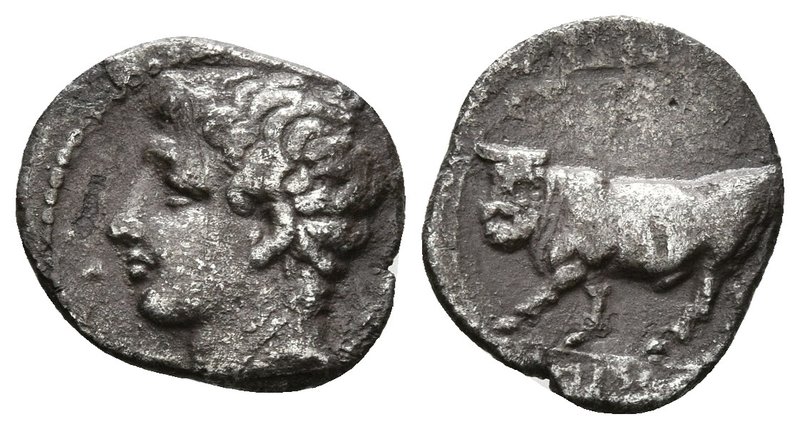 SICILIA, Panormos (Como Ziz). Litra. 400-380 a.C. A/ Cabeza masculina juvenil a ...