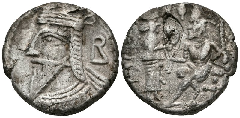 VOLOGASES VI. Tetradracma. 208-228 a.C. Reyes de Parthia. Seleukeia en el Tigris...