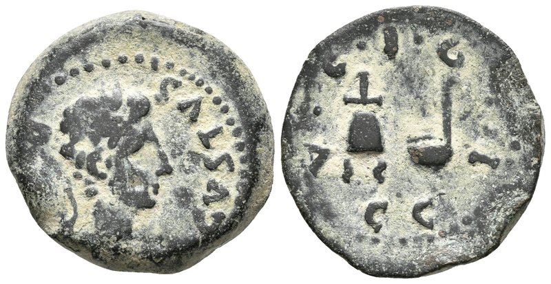 ACCI. Semis. Epoca de Augusto. 27 a.C.-14 d.C. Guadix (Granada). A/ Cabeza de Au...