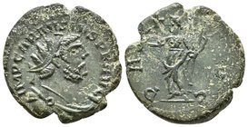 CARAUSIO. Antoniniano. 287-290 d.C. Londres, sin marca de ceca. A/ Busto radiado y drapeado a derecha. IMP CARAVSIVS P AVG. R/ Pax estante a izquierda...