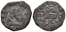 FELIPE IV. 8 Maravedís. 1661. Burgos R. Acuñación a martillo. Cal-1258; J.S. M-11. Ae. 2,48g. BC+.