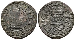 FELIPE IV. 16 Maravedís. 1664. Burgos R. Cal-1250; J.S. M-9. Ae. 3,95g. BC+/MBC-.