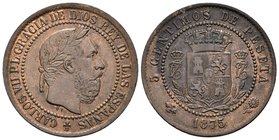 CARLOS VII. 5 Céntimos. 1875. Bruselas. Cal-10. Ae. 4,85g. MBC+.