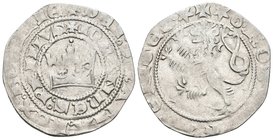 BOHEMIA. Juan de Luxemburgo. Groschen. (1310-1346). A/ Corona. Leyenda: + DEI GRATIA REX BOEMIE/+ IOHANhES PRIMVS. R/ León rampante, leyenda: + GROSSI...