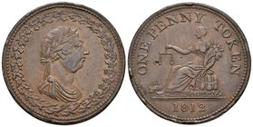 CANADA. George III. Penny-Token. 1812. Ae. 17,12g. Golpecitos. EBC-.
