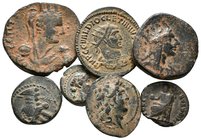 ANTIGUA GRECIA, IMPERIO ROMANO Y PROVINCIAS. Lote compuesto por 7 bronces variados, conteniendo: Armenia, Triphon, Manathos (Fenicia) y Diocleciano. A...