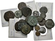 IMPERIO ROMANO y BIZANTINO. Lote compuesto por 29 monedas, contiene diferentes tipos: As, Sestercio, Denario, Follis, etcétera, de diferentes emperado...