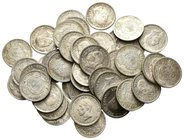 ALFONSO XIII. Lote compuesto por 43 monedas de plata, incluyendo una moneda de 50 Céntimos de 1926. Ar. EBC/SC. A EXAMINAR.