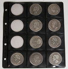 CENTENARIO DE LA PESETA. Lote compuesto por 40 monedas de 5 Pesetas, conteniendo las siguientes emisiones: Amadeo I de Saboya. 1871 *71. SDM, 1871 *71...