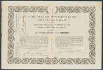 200 Francos. 25 de Marzo de 1869. Carlos VII Pretendiente, emisión de Amsterdam. (Edifil 2017: 192). Inusual. BC.