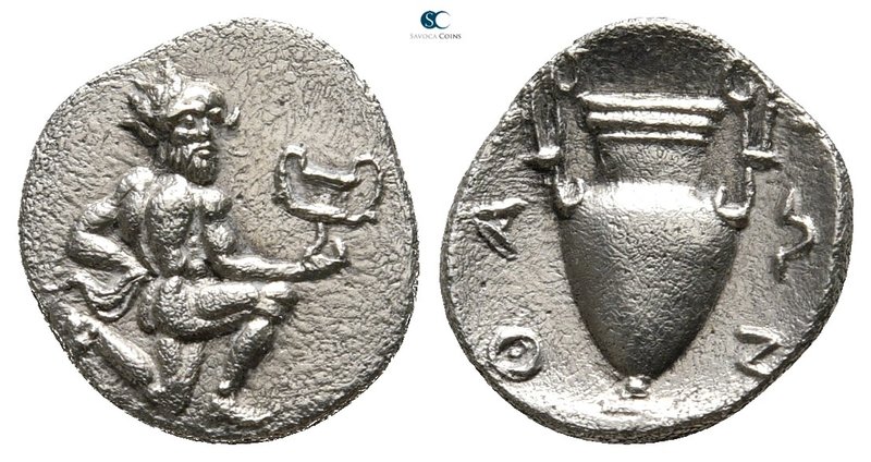 Islands off Thrace. Thasos 404-355 BC. 
Trihemiobol AR

12 mm., 0,85 g.

Sa...