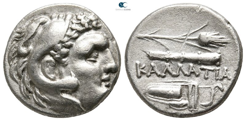 Moesia. Kallatis circa 300-100 BC. 
Drachm AR

19 mm., 5,09 g.

Head of Her...