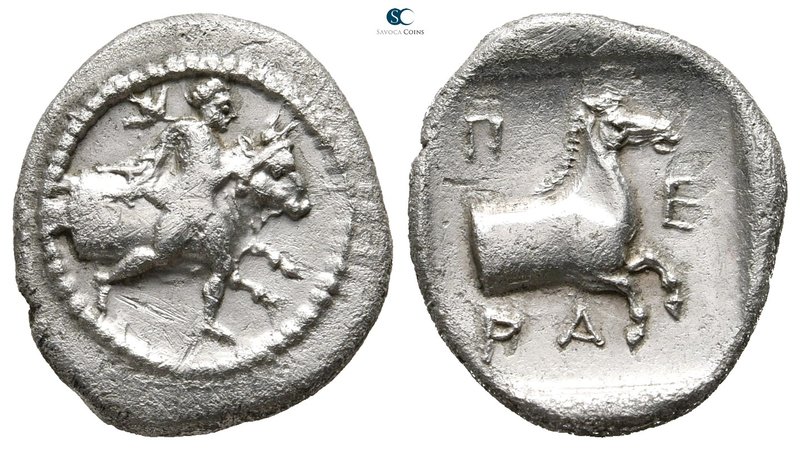Thessaly. Perrhaibans. Olosson or Phalanna mint 430-400 BC. 
Drachm AR

17 mm...