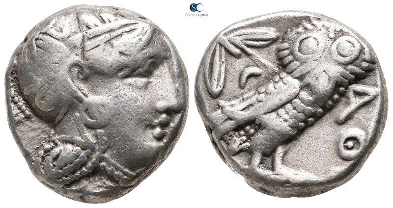 Attica. Athens circa 353-294 BC. 
Tetradrachm AR

22 mm., 16,97 g.

Head of...