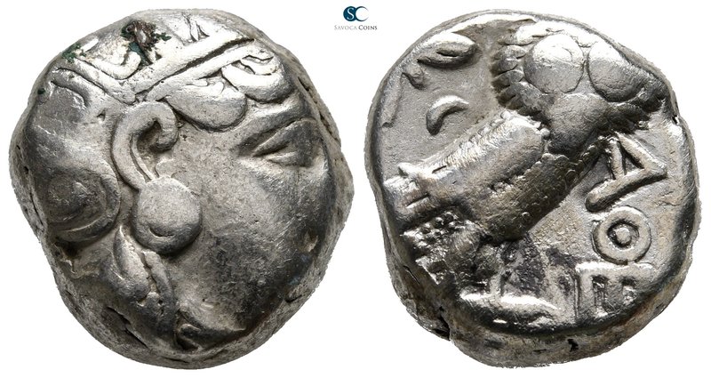 Attica. Athens 353-294 BC. 
Tetradrachm AR

21 mm., 16,93 g.

Helmeted head...