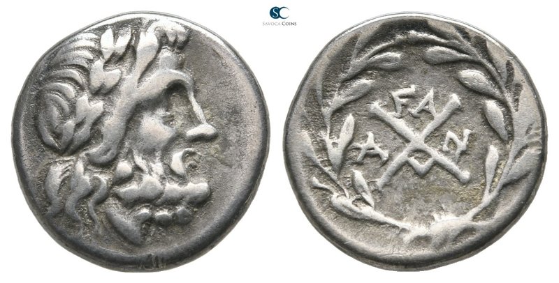 Achaia. Elis circa 175-168 BC. 
Triobol-Hemidrachm AR

15 mm., 2,39 g.

Lau...