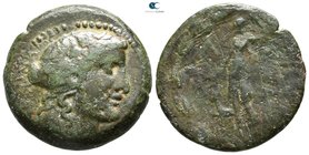 Laconia. Lakedaimon (Sparta). E. ΤΙΜΑΝΔΡΟΣ (Timandros, ephor) 35-31 BC. Dupondius Æ