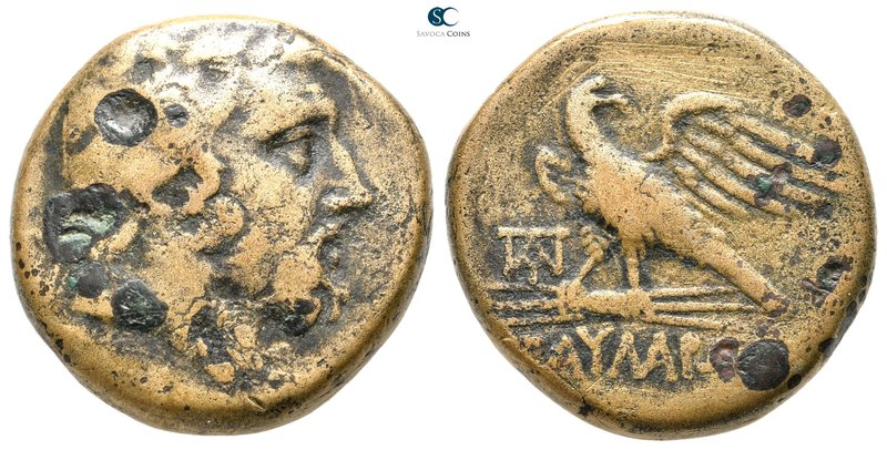 Pontos. Taulara circa 100-85 BC. 
Bronze Æ

27 mm., 19,58 g.

Bearded head ...
