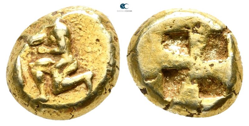 Mysia. Kyzikos circa 500-450 BC. 
Hekte - 1/6 Stater EL

10 mm., 2,68 g.

N...