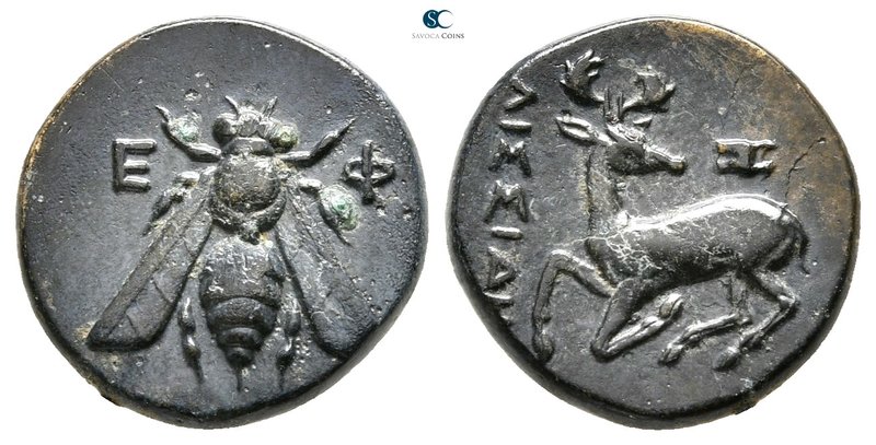 Ionia. Ephesos . ΑΙΣΣΙΔΗΣ (Aissides), magistrate circa 387-295 BC. 
Bronze Æ
...