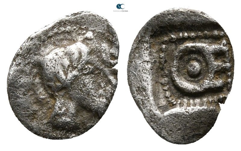 Ionia. Magnesia ad Maeander . Themistokles 465-459 BC. 
Hemiobol AR

10 mm., ...