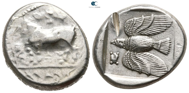 Cyprus. Paphos. Onasioikos. King of Paphos circa 400 BC. 
Stater AR

23 mm., ...