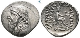 Kings of Parthia. Rhagae. Mithradates II 123-88 BC. Drachm AR