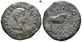 Hispania. Calagurris. Augustus 27 BC-AD 14. Duoviri L.Valentinus and L. Novus. Struck 2 BC. As Æ
