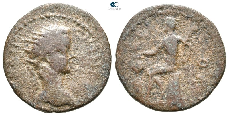 Corinthia. Corinth. Caracalla AD 198-217. 
Bronze Æ

23 mm., 5,50 g.

Illeg...