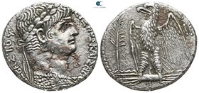 Seleucis and Pieria. Antioch. Nero AD 54-68. Dated RY 8 and year 110 of the Caesarian Era=AD 61/2. Tetradrachm AR
