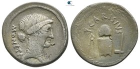T. Carisius 46 BC. Rome. Fourreè Denarius