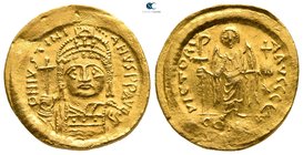 Justinian I AD 527-565. Struck AD 537-542. Constantinople. 5th officina. Solidus AV