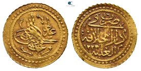 Turkey. Dar al-Khalifa al-Aliye . Mahmud II  AD 1808-1839. AH 1223-1255. 1/4 Altin AV