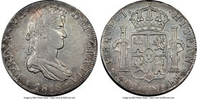 Ferdinand VII 8 Reales 1818 PTS-PJ AU55 NGC, Potosi mint, KM84. Lightly circulated and retaining strong detail across the struck design features. 

HI...