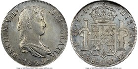 Ferdinand VII 8 Reales 1823 PTS-JP MS62 NGC, Potosi mint, KM84. Evenly detailed and featuring a well-centered strike. 

HID09801242017