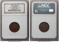 Republic Proof 1/2 Centavo 1835 PR63 Brown NGC, Soho mint, KM114. Thick Planchet variety. A notable rare Proof striking with an absolutely unimprovabl...