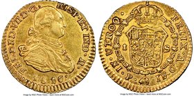 Ferdinand VII gold Escudo 1810 P-JF AU53 NGC, Popayan mint, KM64.2.

HID09801242017