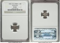 Nueva Granada 1/4 Real 1846-POPAYAN VF20 NGC, Popayan mint, KM90.2. Still clear integral details with light gray color. 

HID09801242017