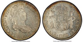 Ferdinand VII Real 1817 NG-M MS62 PCGS, Nueva Guatemala mint, KM66. A lofty technical grade with blast white surfaces and light device frosting, along...