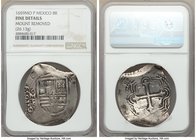 Philip IV Cob 8 Reales 1659 Mo-P Details (Mount Removed) NGC, Mexico City mint, KM45. 26.13gm. Possessing a somewhat "slick" appearance owing to likel...