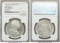 Charles IV 8 Reales 1789 Mo-FM UNC Details (Cleaned) NGC, Mexico City mint, KM107. CAROLUS IV variety. A difficult type at the uncirculated level, and...