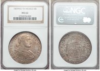Ferdinand VII 8 Reales 1809 Mo-TH MS62 NGC, Mexico City mint, KM110. Bold and displaying attractive golden undertones. 

HID09801242017