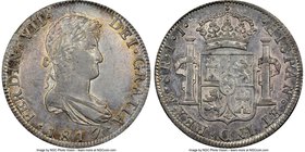 Ferdinand VII 8 Reales 1817 Mo-JJ AU58 NGC, Mexico City mint, KM111. Lustrous with cloud grey tone and golden highlights scattered throughout. 

HID09...