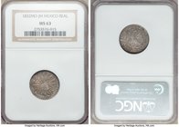 Republic Real 1832 Mo-JM MS63 NGC, Mexico City mint, KM372.8. Metallic tones throughout, with underlying luster. 

HID09801242017