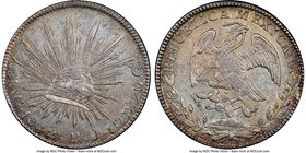 Republic 8 Reales 1842 Go-PJ MS63 NGC, Guanajuato mint, KM377.8, DP-Go24. Magnificently toned with watery light peach surfaces. 

HID09801242017