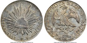 Republic 8 Reales 1858 Go-PF MS62 NGC, Guanajuato mint, KM377.8, DP-Go42. Brightly lustrous with no singularly significant instances of handling. 

HI...