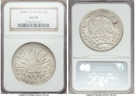 Republic 8 Reales 1858 C-CE AU58 NGC, Culiacan mint, KM377.3, DP-Cn13. Nearly uncirculated and displaying a rich silver patina. 

HID09801242017